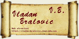 Vladan Bralović vizit kartica